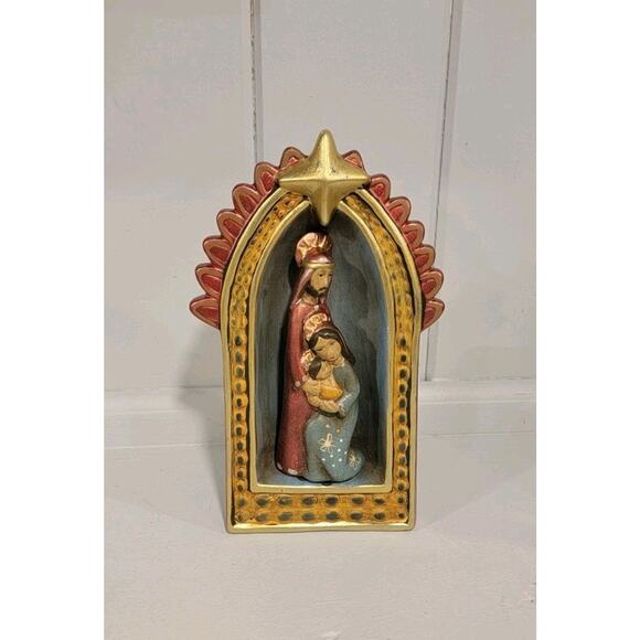 Flor Larios Christmas Nativity Holy Family ceramic Figure - Picture 1 of 11